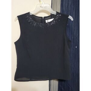 Women's black sleeveless blouse size 8P
